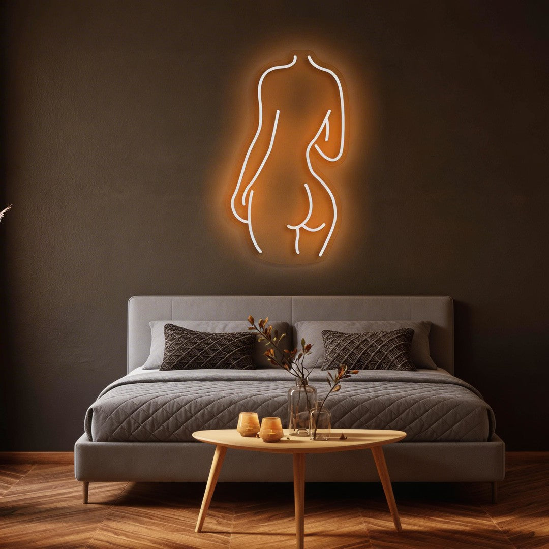 Female Back Silhouette Neon Sign