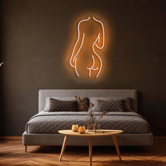 Female Back Silhouette Neon Sign