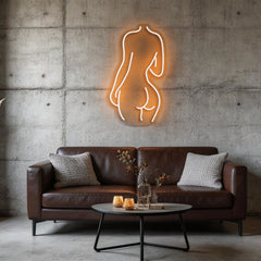 Female Back Silhouette Neon Sign