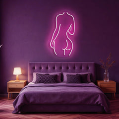 Female Back Silhouette Neon Sign