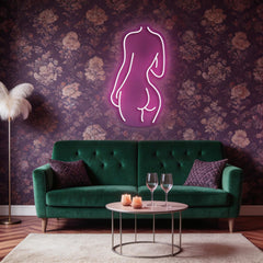 Female Back Silhouette Neon Sign