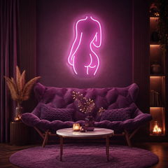 Female Back Silhouette Neon Sign