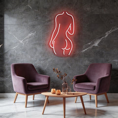 Female Back Silhouette Neon Sign