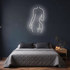 Female Back Silhouette Neon Sign