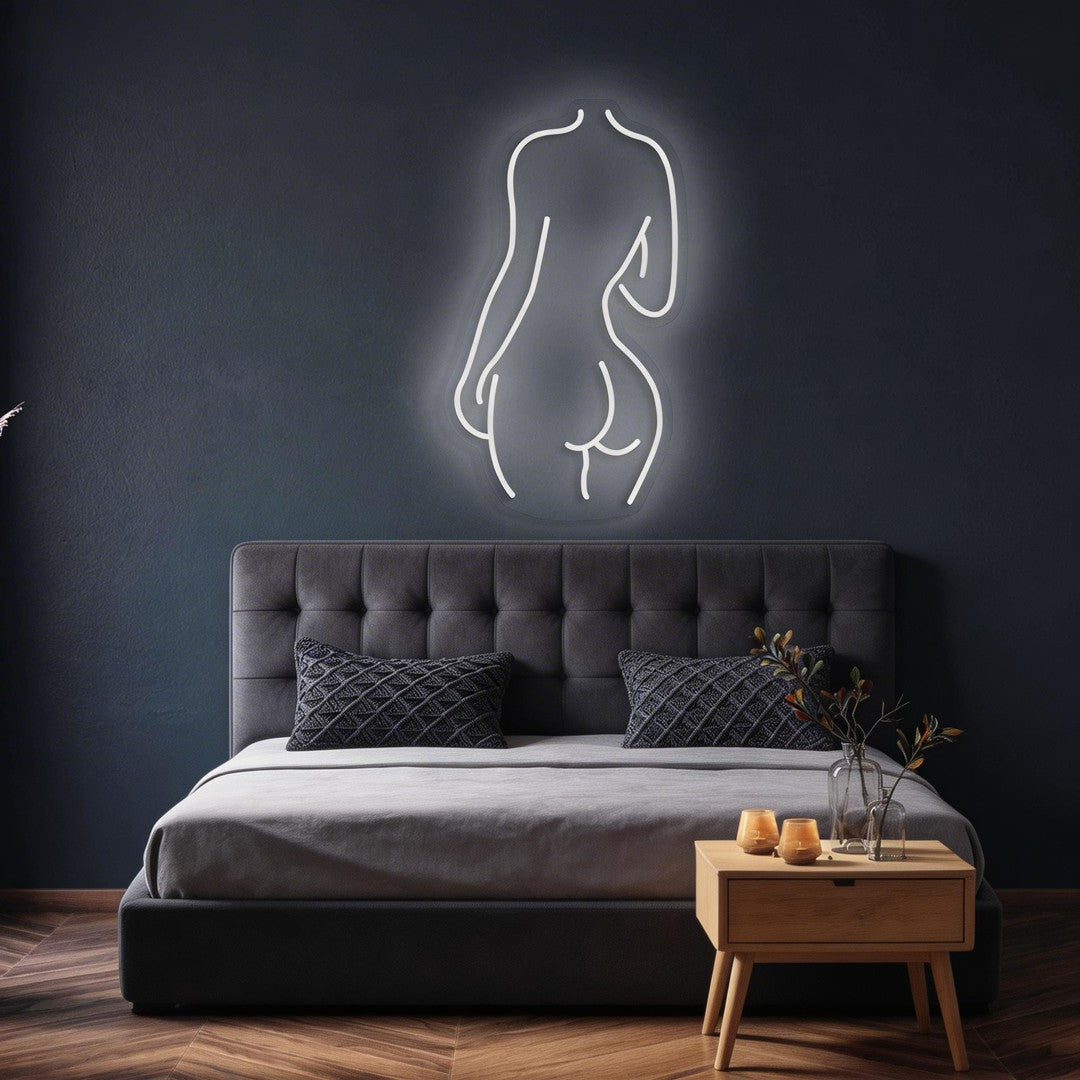 Female Back Silhouette Neon Sign