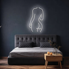 Female Back Silhouette Neon Sign