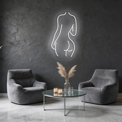 Female Back Silhouette Neon Sign