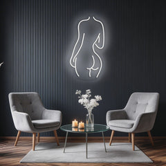 Female Back Silhouette Neon Sign