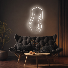 Female Back Silhouette Neon Sign
