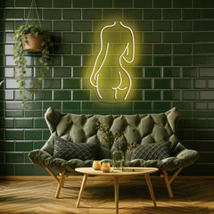 Female Back Silhouette Neon Sign