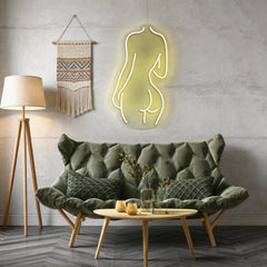 Female Back Silhouette Neon Sign