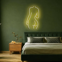 Female Back Silhouette Neon Sign