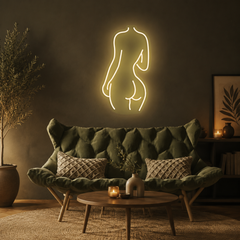 Female Back Silhouette Neon Sign
