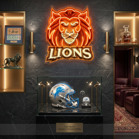 Ferocious Lions LED Neon Sign Light Pop Art