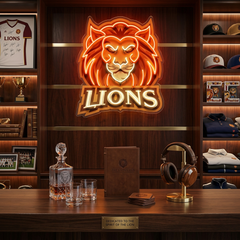 Ferocious Lions LED Neon Sign Light Pop Art