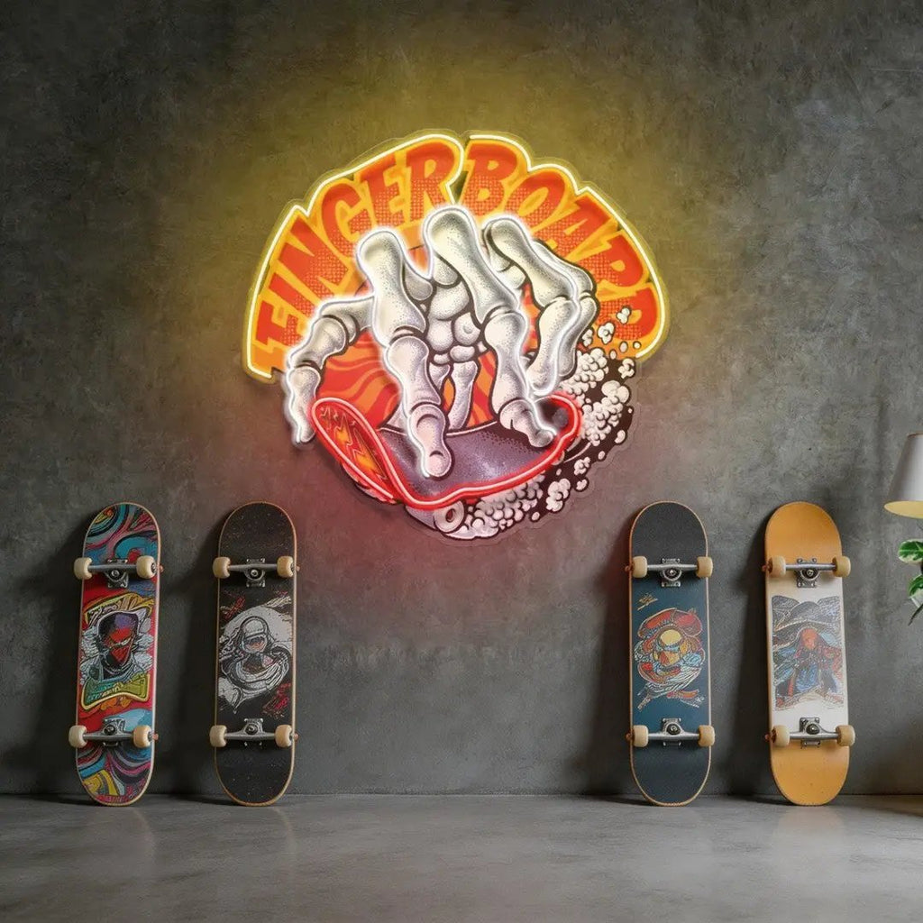 Fingerboard LED Neon Sign Light Pop Art