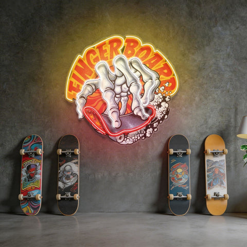 Fingerboard LED Neon Sign Light Pop Art