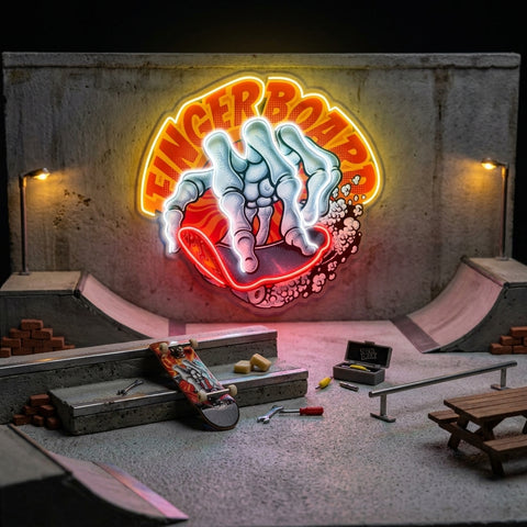 Fingerboard LED Neon Sign Light Pop Art