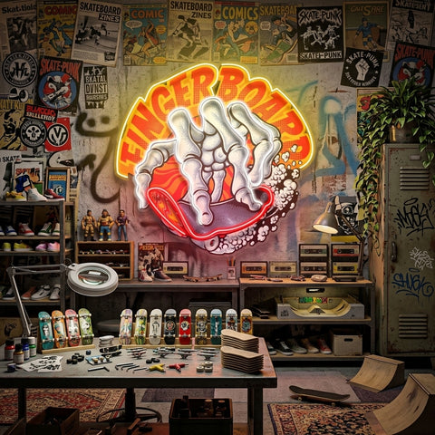 Fingerboard LED Neon Sign Light Pop Art