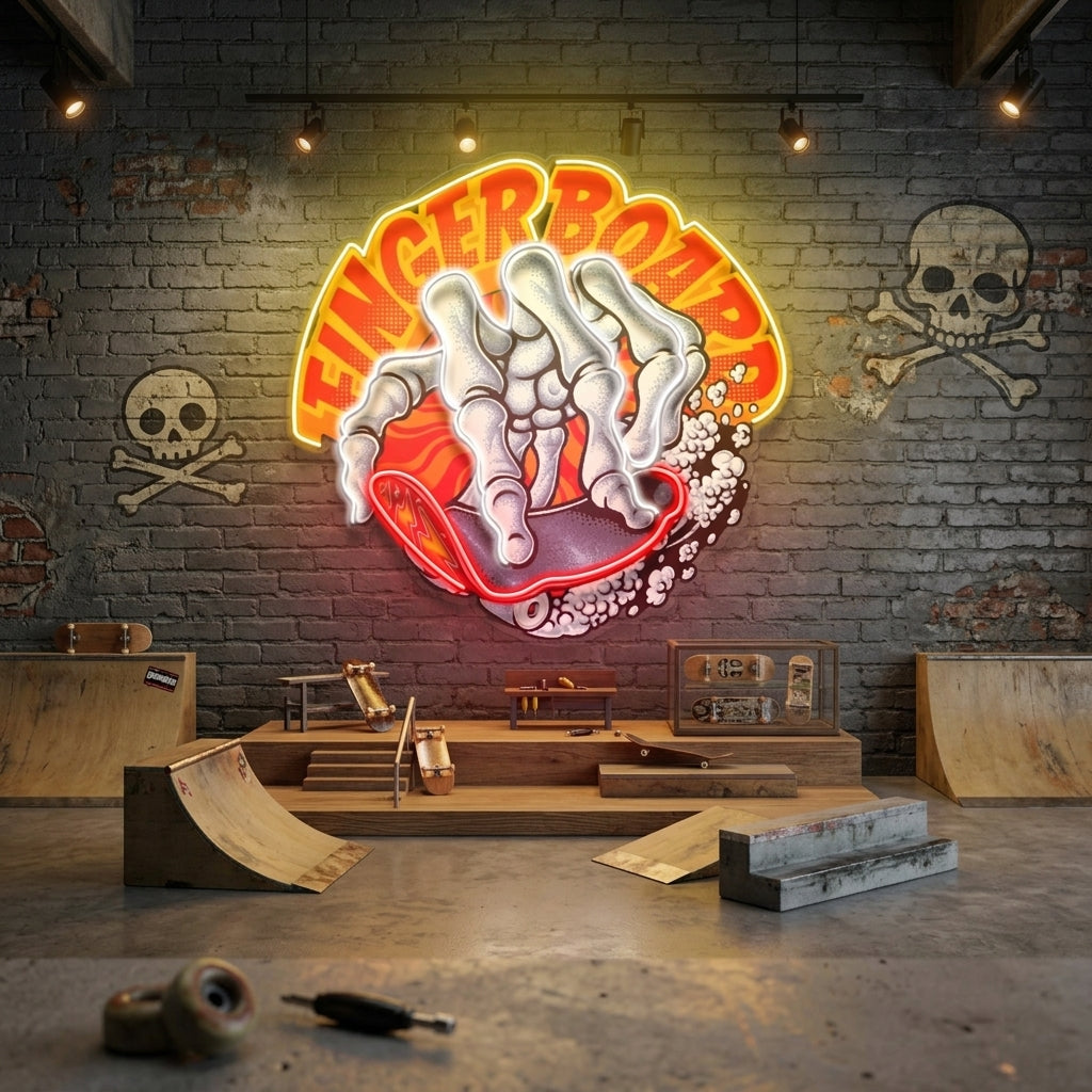 Fingerboard LED Neon Sign Light Pop Art