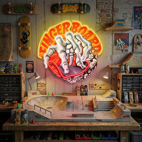 Fingerboard LED Neon Sign Light Pop Art