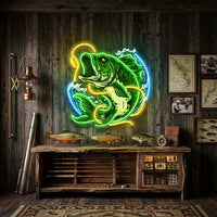 Fish Bite The Bait LED Neon Sign Light Pop Art