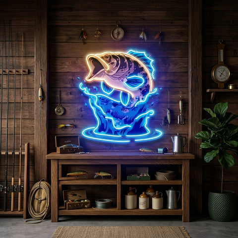 Fish Relax With Water LED Neon Sign Light Pop Art