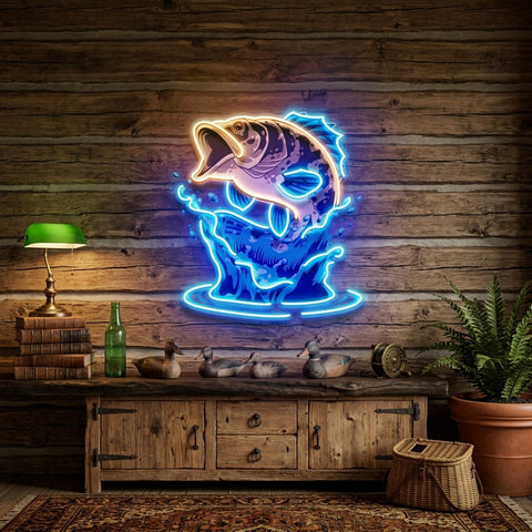Fish Relax With Water LED Neon Sign Light Pop Art