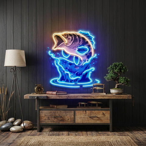 Fish Relax With Water LED Neon Sign Light Pop Art