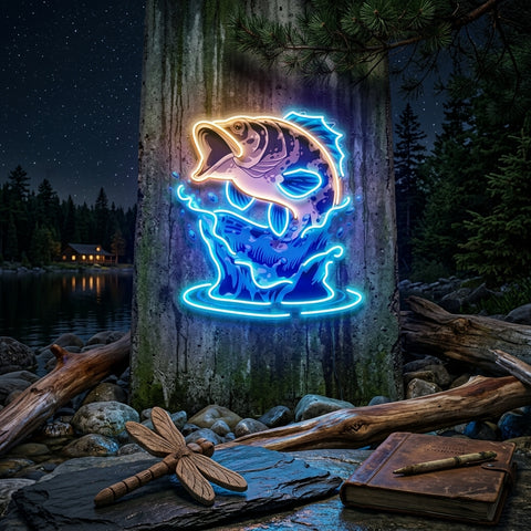 Fish Relax With Water LED Neon Sign Light Pop Art