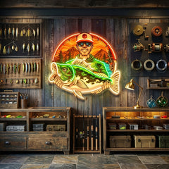 Fishermen Caught Big Fish LED Neon Sign Light Pop Art