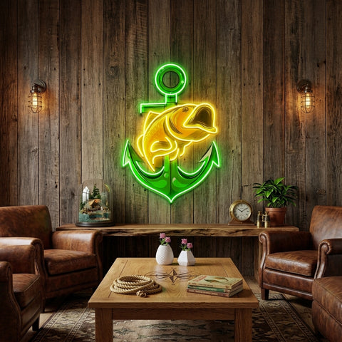 Fishing Anchor LED Neon Sign Light Pop Art