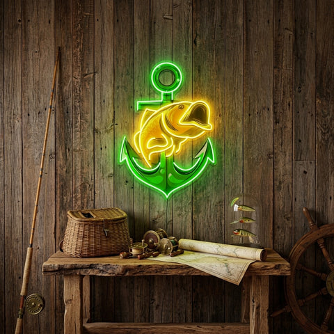 Fishing Anchor LED Neon Sign Light Pop Art