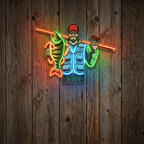 Fishing Is Fun LED Neon Sign Light Pop Art