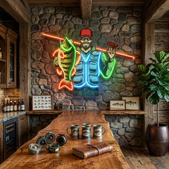 Fishing Is Fun LED Neon Sign Light Pop Art