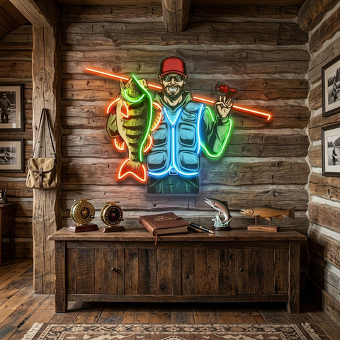Fishing Is Fun LED Neon Sign Light Pop Art