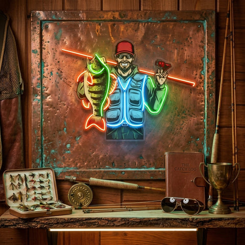 Fishing Is Fun LED Neon Sign Light Pop Art