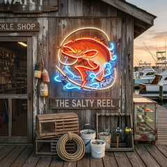 Fishing On Blue Waves LED Neon Sign Light Pop Art