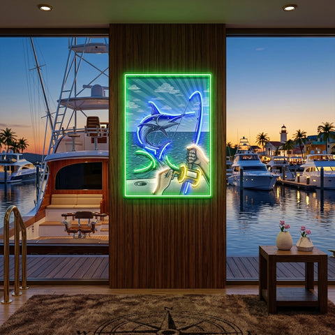 Fishing Pictures LED Neon Sign Light Pop Art