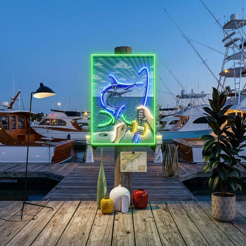 Fishing Pictures LED Neon Sign Light Pop Art