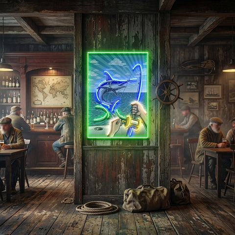 Fishing Pictures LED Neon Sign Light Pop Art
