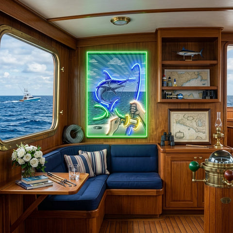 Fishing Pictures LED Neon Sign Light Pop Art