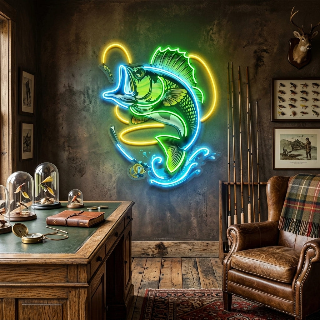 Fishing Easy LED Neon Sign Light Pop Art