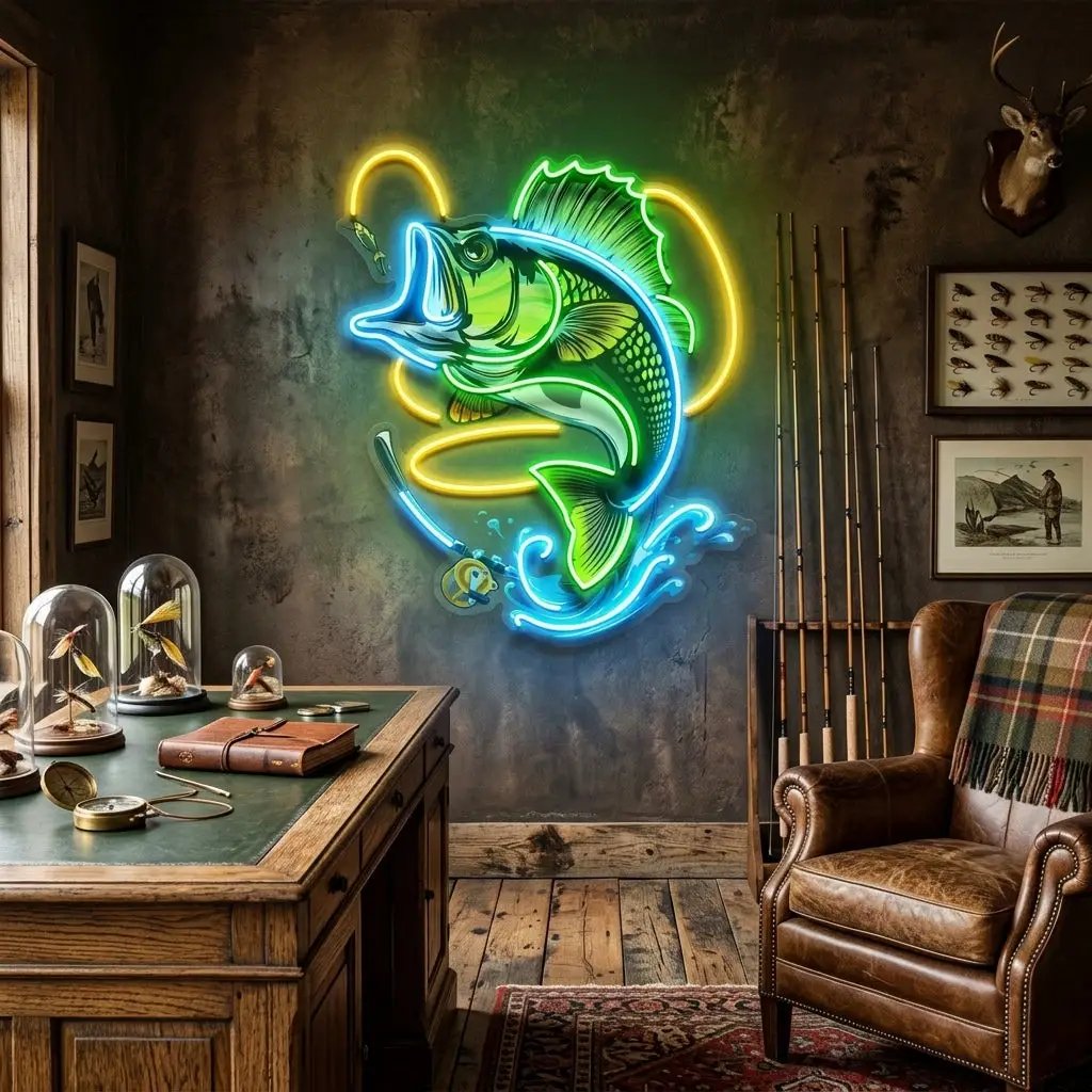 Fishing Easy LED Neon Sign Light Pop Art