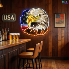 Flag Bald America Eagle Neon Sign 5
