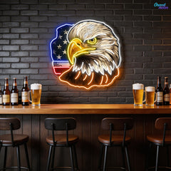 Flag Bald America Eagle Neon Sign 5