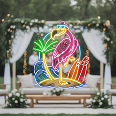 Flamingo Neon Sign Hello Summer Led Neon Sign