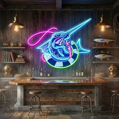 Float Fishing LED Neon Sign Light Pop Art