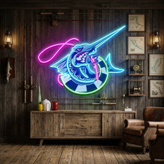 Float Fishing LED Neon Sign Light Pop Art