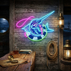 Float Fishing LED Neon Sign Light Pop Art